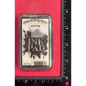 Inkadinkado White Pigment Ink Pad Non-Toxic 2" x 3.25" D-4236